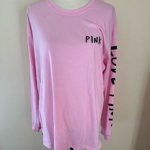 Victorias Secret Pink Long Sleeve Shirt Large